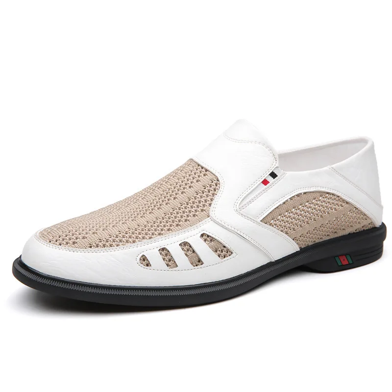 Mens  summer business casual leather shoes softsoled sandals
