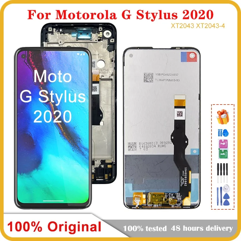 

6.4"Original For Motorola Moto G Stylus 2020 LCD Display Touch Screen Digitizer For Moto G Stylus XT2043 XT2043-4 LCD with Frame