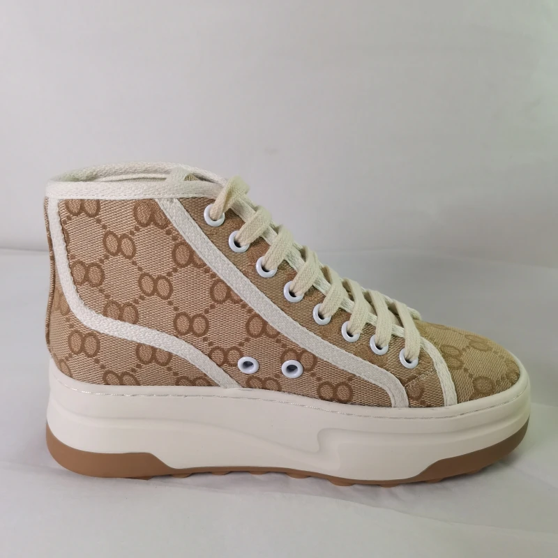 Spring and autumn high-top shoes, same style for men and women, canvas shoes, casual shoes, thick-soled shoes, tie sports shoes