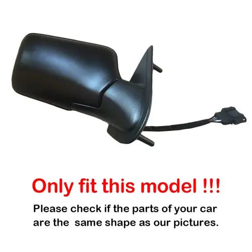 Imagen 2 del producto Para VW Golf MK3 Jetta 1993-1998 pegatina de coche cubierta de espejo retrovisor lateral tapa de ala puerta Exterior vista trasera funda embellecedora con apariencia de carbono