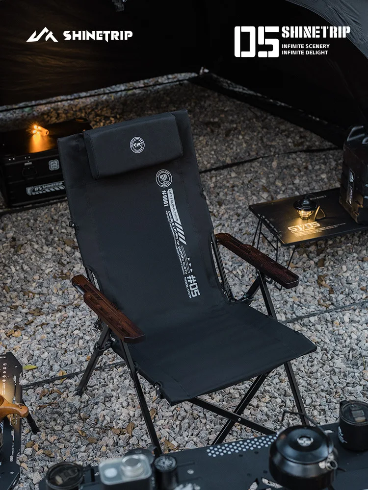 

Camping pull-up chair, folding outdoor lounge chair, tactical camping, blackened sea dog chair