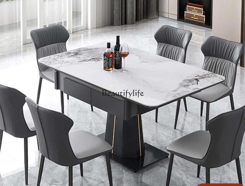 

Light luxury solid wood mahjong table dining table dual-purpose automatic mahjong machine integrated motor