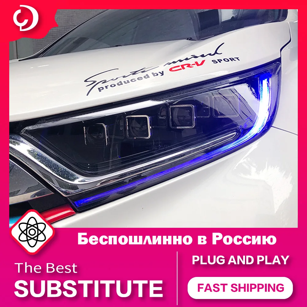 AKD Car Styling Headlights for Honda CR-V CRV 2017-2020 LED Headlight DRL Turn Signal Light Led Projector Auto Accessories