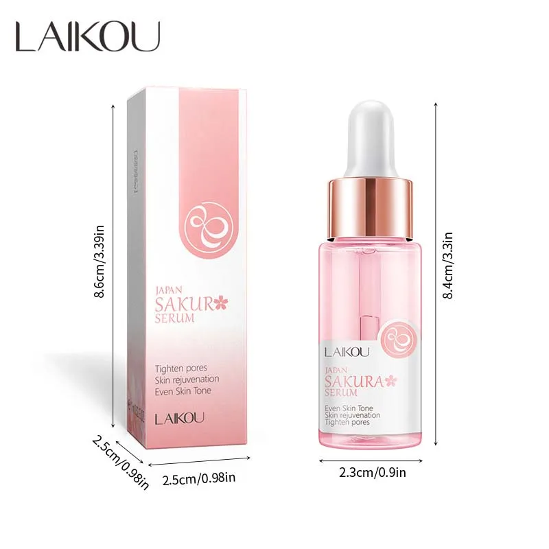 Sakura Brighting Skin Face Essence Serum Brighten Face Serum Shrink Pores Nourish Moisturizing Dry Skin Care 17ml