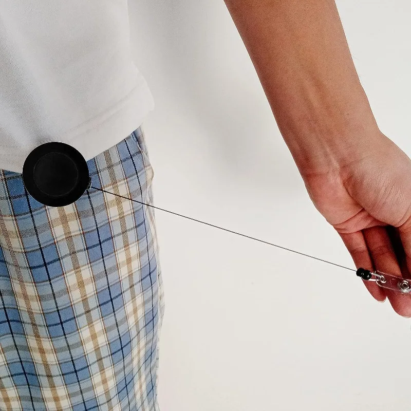 

10pcs/set Plastic Badge Reels Keychain Badge Holder Accessories Working Permit Case Clip Staff Workers Pass Work Card Badge Reel