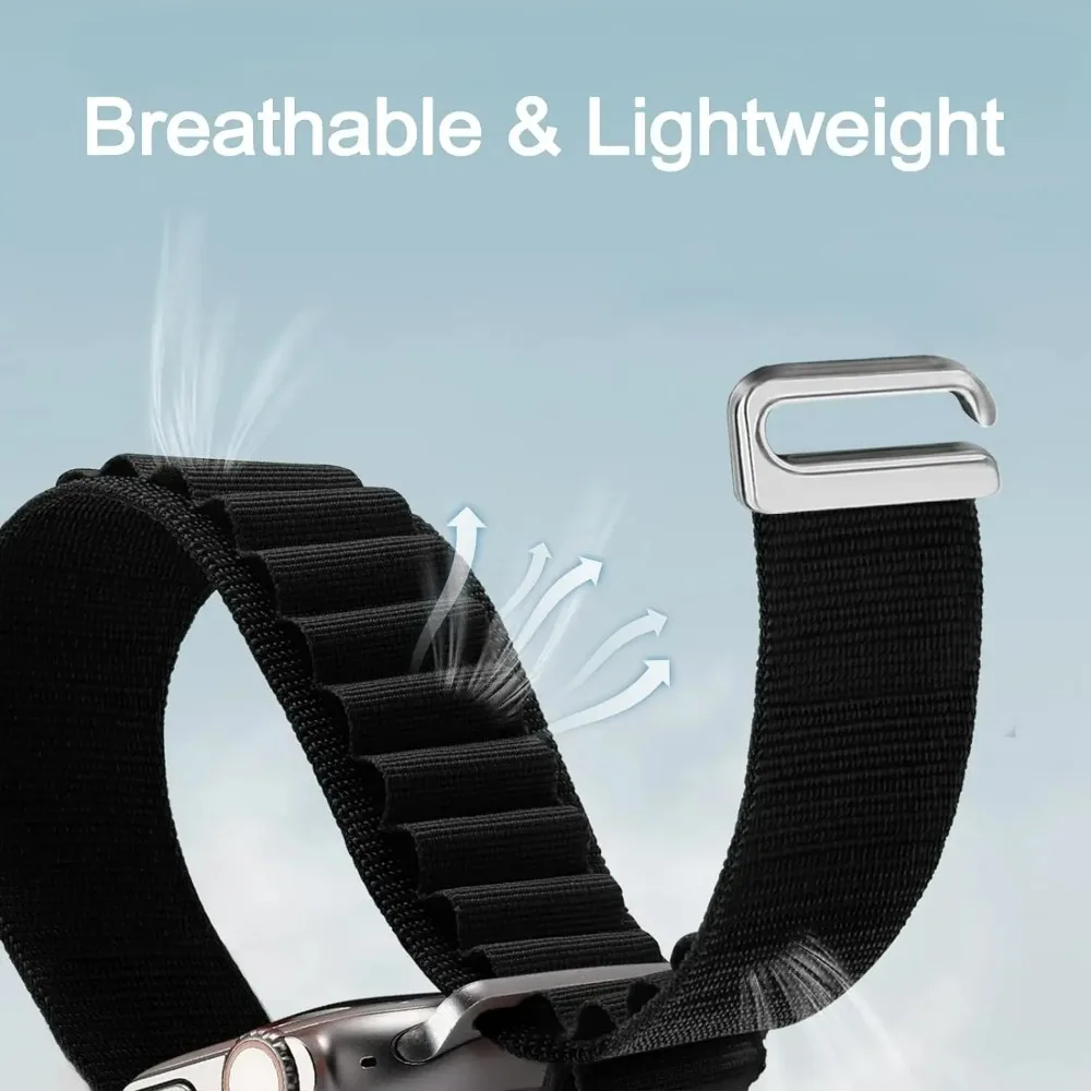 Alpine Loop para Apple Watch Band, Pulseira ajustável de nylon, iWatch Series 9, 8, 7, 6, 5, 4, 3, Correia SE2, 44mm, 40mm, 45mm, 41mm, 49mm ultra