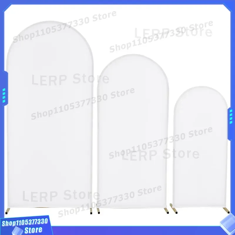 Gold Metal Arched Background Frame 3 Piece Set 6ft Stable Structure Easy Assembly Wedding Party Decoration Stand 3pcs Gold