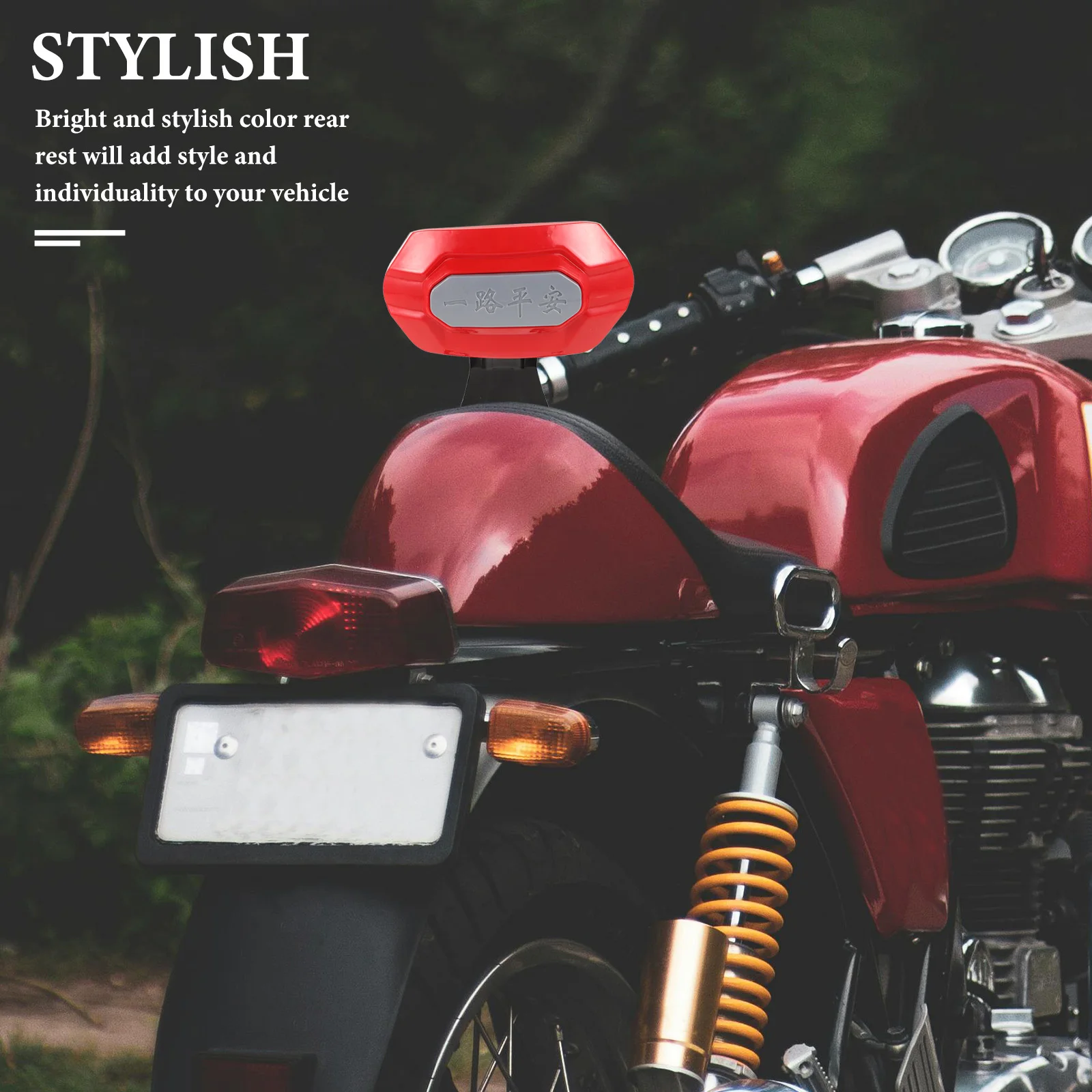 

Motorcycle Backrest Cushion Comfortable Support Durable Materials Safety Rear Rest Electric Bikes Universal Replacement Bike