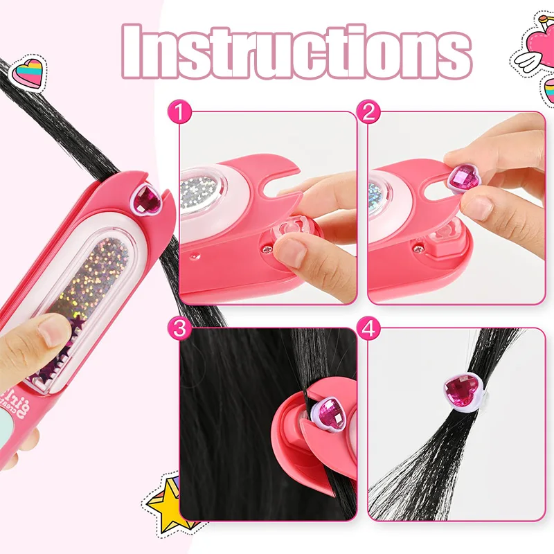 DIY Beading Machine Set Parent-Child Interaction Easy Fun House Playing Jewelry Drilling Rig Children's Toys