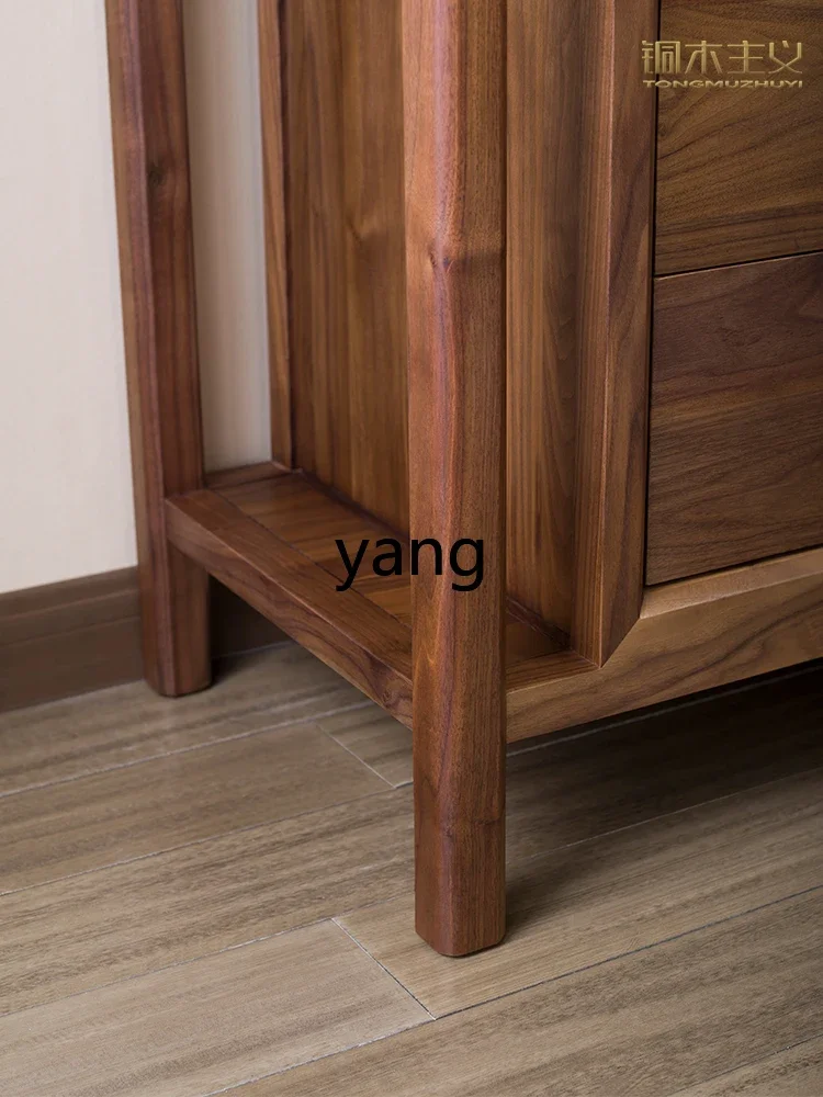Yhl Thousand-Li Landscape Solid Wood High Cabinet New Chinese Style Chest of Drawers Locker Showcase