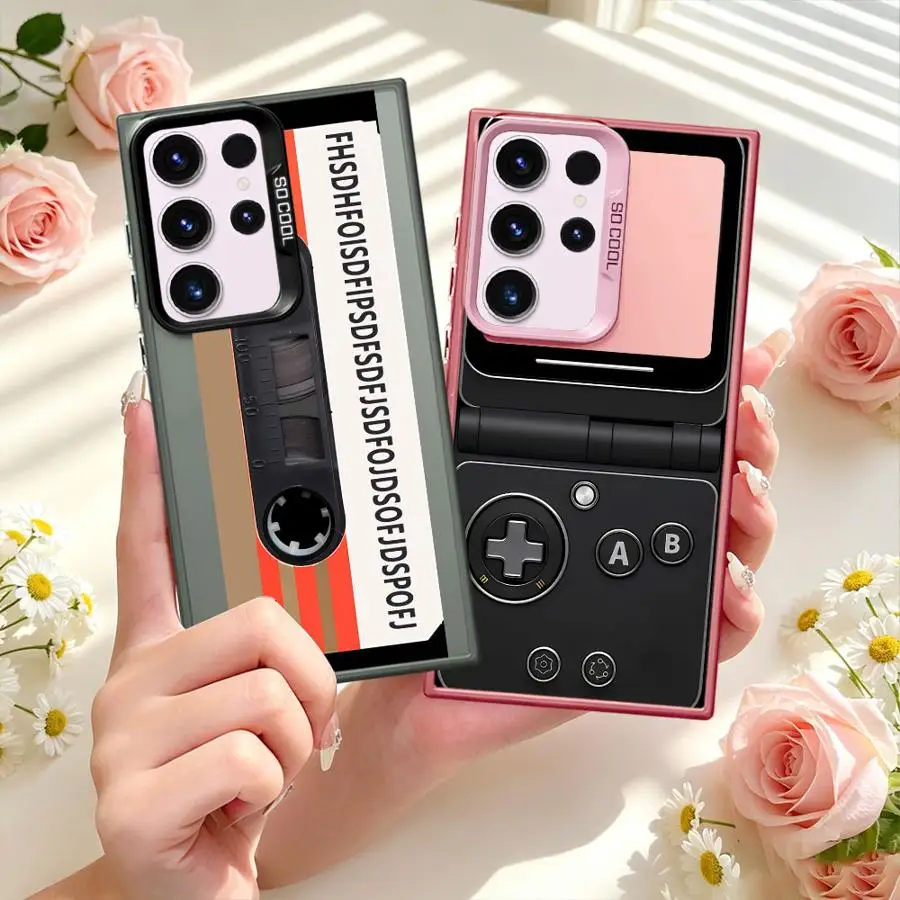 Fashion Retro Cassette Tape Phone Cover Case for Samsung Galaxy S26 Note 20 Ultra S22 Ultra S25 S20 FE S24 FE S21 S23 S25Edge