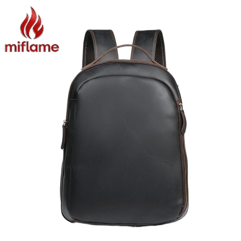 

Genuine Leather Backpack Large Capacity Outdoor Travel Hiking Campus Vintage Retro Handmade Quality Men's