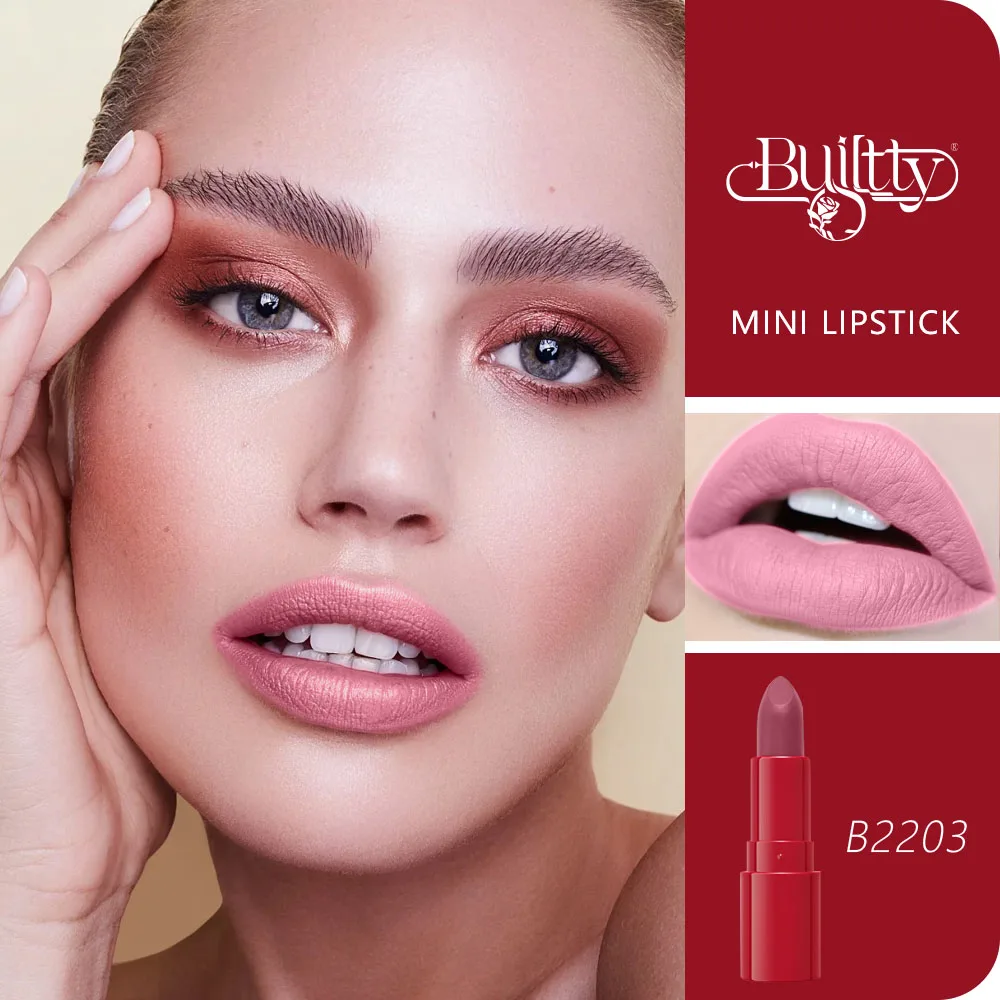 New Korean Makeup Mini Red Lipstick 24 Hours Waterproof Matt Long Lasting Tint Nude Pink Cute Matte Lipstick Beauty