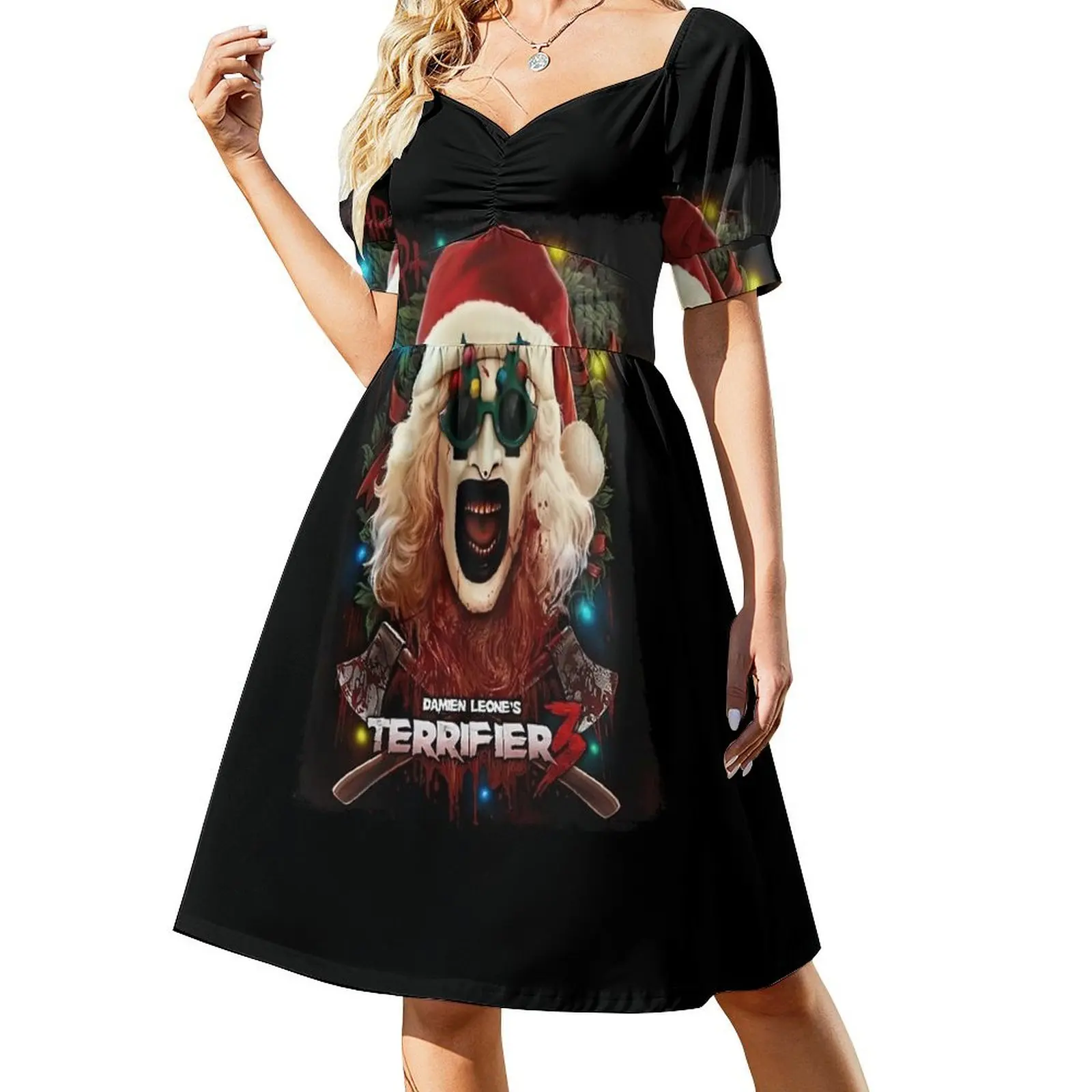 Terrifier Christmas Santa Short Sleeved Dress Dresses gala elegant women's dresses for wedding Dress