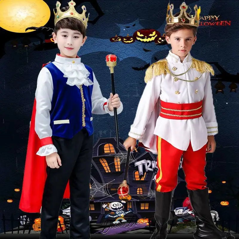 

Halloween Children's Costume Boy King Set Prince Performance Clothes Dress up Kindergarten Performance Little Prince Outfit