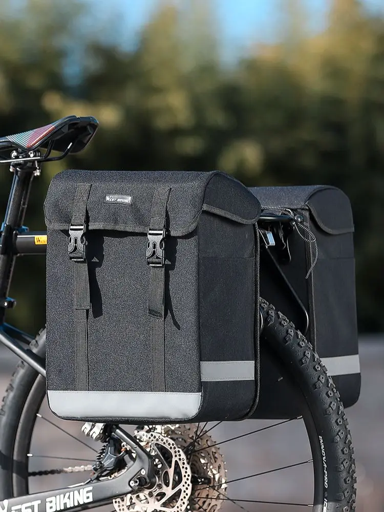 AliExpress West Biking WEST BIKING 33L Large Capacity Cycling Pannier Double Side Bike Trunk Bag MTB Road Bicycle Travel Luggage Carrier Pack Bag
