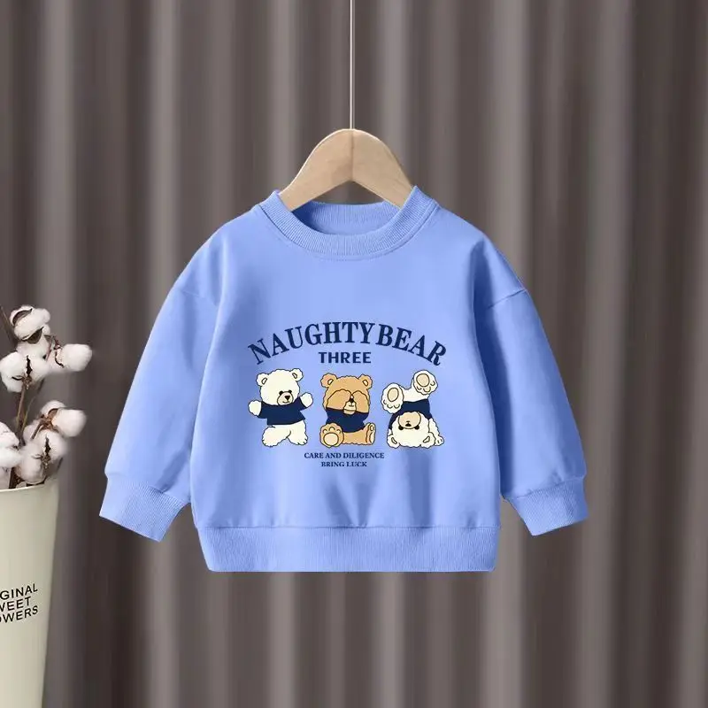 Autumn Baby Boy Clothes Set Kid Cartoon Sweatshirts Pullover Top And Pants 2pcs Suit Children Girls Fashion Sports Tracksuits