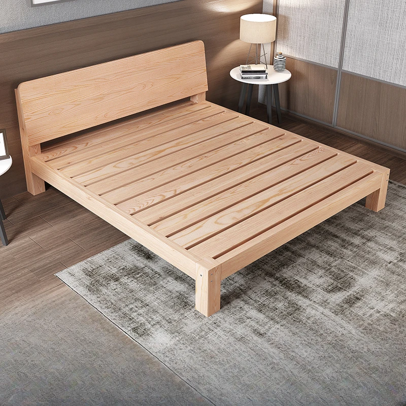 Modern King Bedroom Bed Frames Wood Elastic Minimalist Lounge Bedroom Bed Frame Twin Size Cama De Lujo Para Dormitorio Furniture