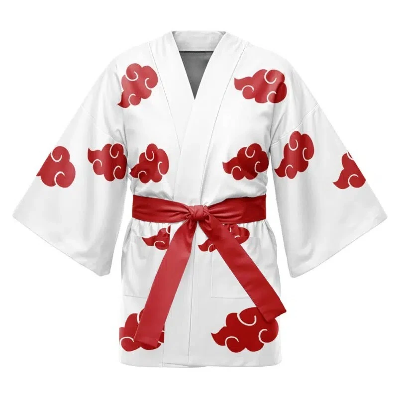 Vestido de Actuación COS con Temática de Organización, Estilo Kimono Japonés, Patrón Nube Roja Clásico 2026