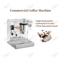 GZZT Semi-Automatic Espresso Machine OPV Stabilized 9Bar Coffee Machines Built-In 2L Water Tank Dual Pump for Coffee Maker 220V