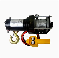 Vehicle Self-rescue Off-road Winch 3000lbs 12V 24V Electric Winch For Vehicle Crane 3000 Lbs Handle And Remote Control Style