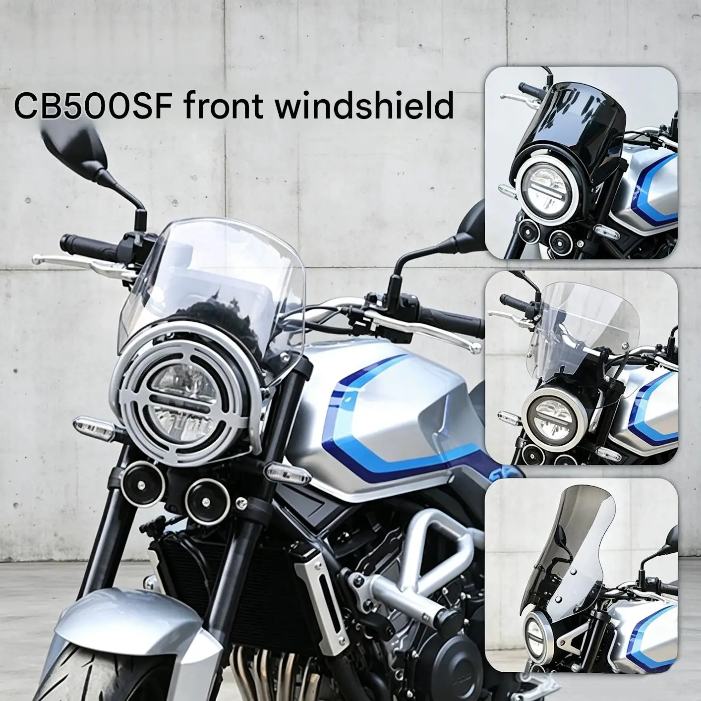 For Honda CB500SF Super Four Front Windshield Air Deflector Transparent Reduces Wind Noise Riding Dedicated Non-Reflective