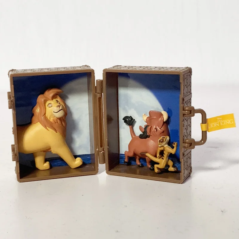 Kawaii Disney The Lion King Pumbaa Simba Timon Action Figure Toys Anime Lion Luggage Twisted Egg Model Birthday Gifts For Kids