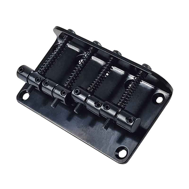 4 Strings Bass Guitar Bridge, Metal Tailpiece Bridge Saddle with Mounting Screws