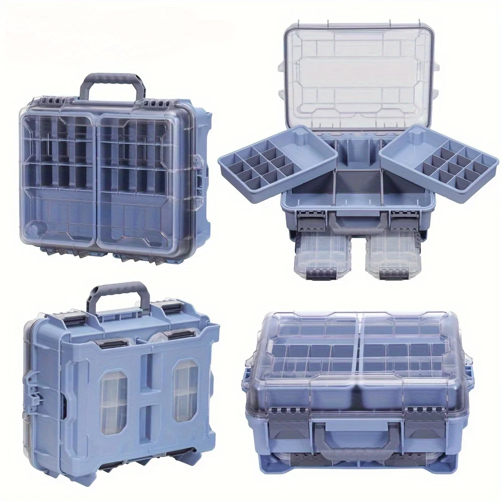 Seaknight Hard Fishing Storage BOX Thickened Large Space Box Pink/Blue/Green Multifunctional Storage Box Three Layer Fishing Box
