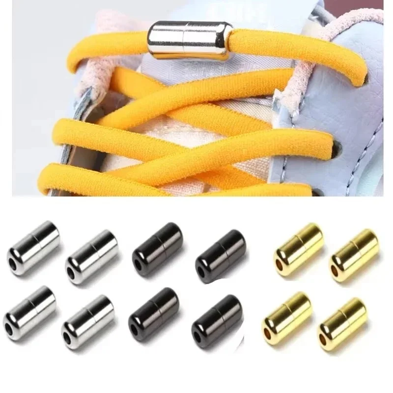 10/20/40pc Shoelaces Semicircle Buckles Shoe Laces No Tie Buckle Connector Shoes Sneakers Shoelace Quick Lazy Metal Capsule Lock