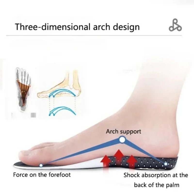نعال داخلية أحذية داعمة لتقويم العظام قابلة للقص للرجال والنساء، وسادة جري ناعمة، وسادة جل الذاكرة مع امتصاص العرق