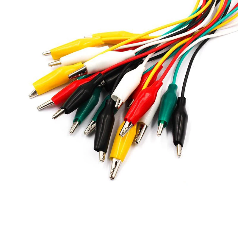 10pcs Alligator Clips Electrical Test Leads Clip Roach Clip Jumper Wire and Car Battery Clamps Double-ended Crocodile Clip