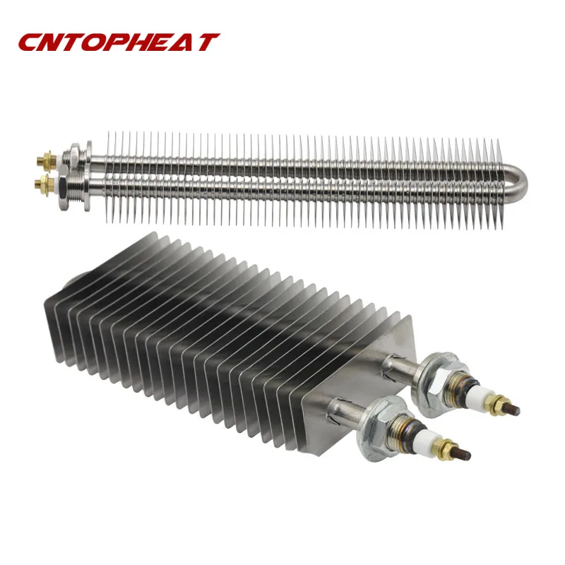 230V Finned Heater Square Type 40x80mm Install Plate Stainless Steel Hot Air Heater Electric Oven Baking Finned Heating Element