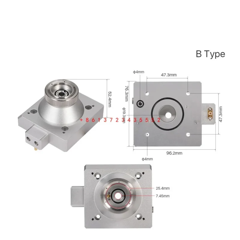 Connecteur de buse de tête laser BM114S, Type A et B, Holider en céramique, Accessoires de remplacement pour tête laser Raytools BM114S
