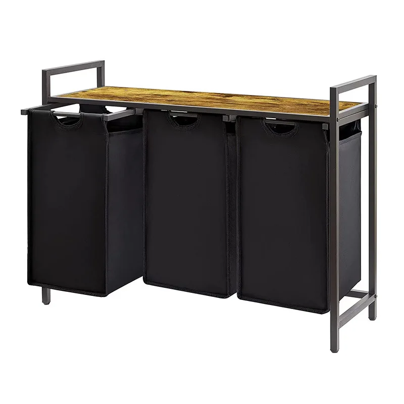 

Multifunctional Wall-Mounted Storage Clothes Basket with Detachable Laundry Bag Space Saving Home Organizer Simple Install