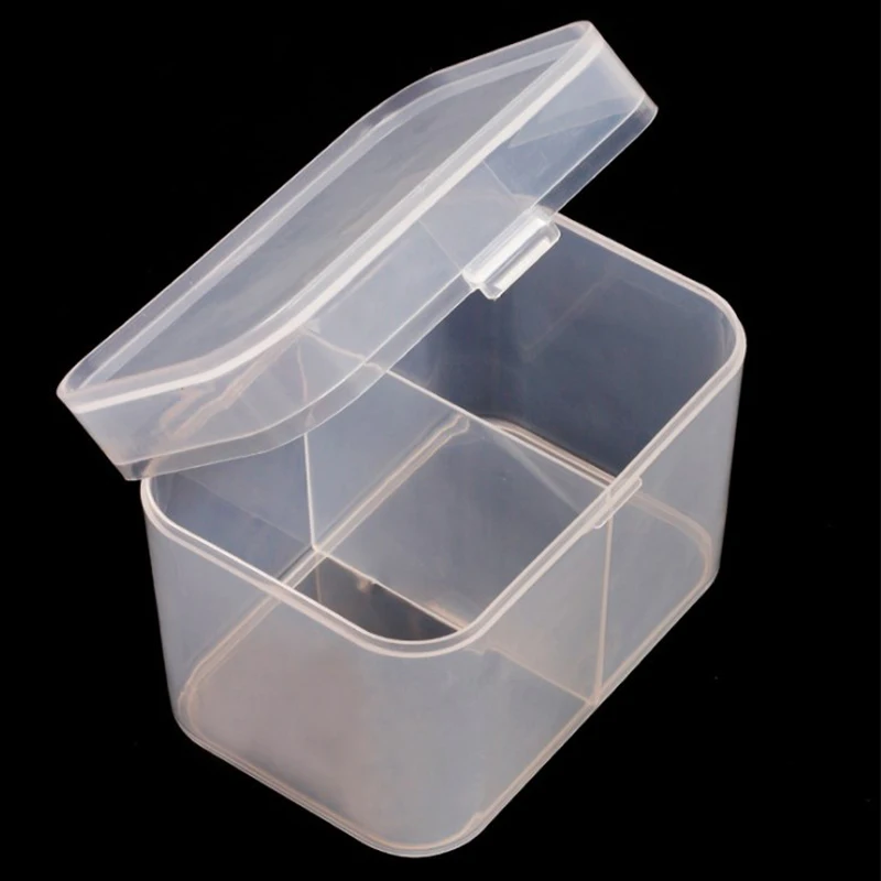 Cotton Pads Swab Nail Wipes Makeup Brushes Organizer Storage Box Holder Container Case Independent Double-Compartment