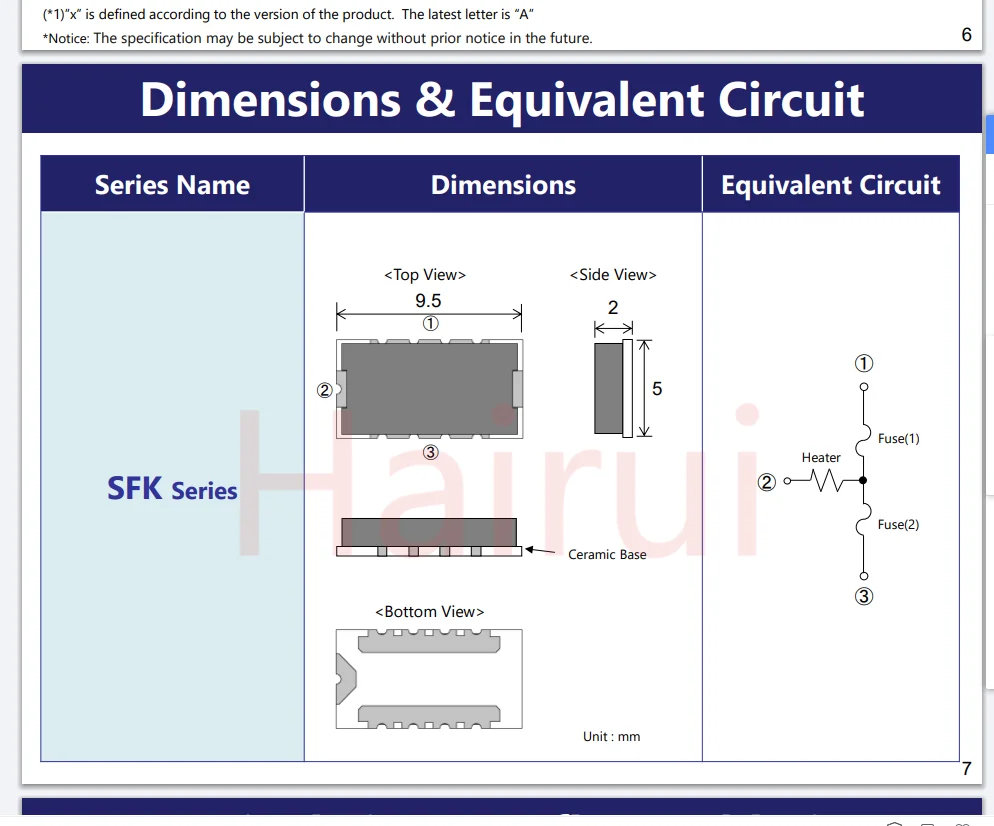 5PCS/LOT SFK-1830  30AK45A  SFK-1245A  SFK-1230A SFK-2045  45AK05 Automatic control protector (SCP) Lithium battery fuse