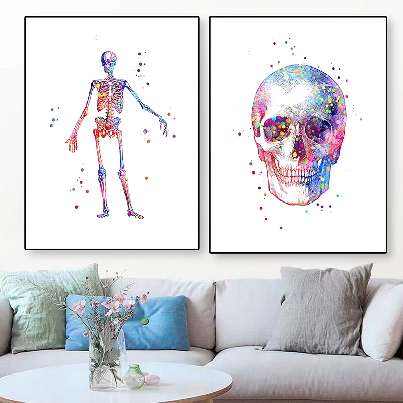 Anatomy Medical Poster Flower Organ Wall Art Canvas Painting Anthropology Educational Picture for Laboratory Doctor's Room Decor