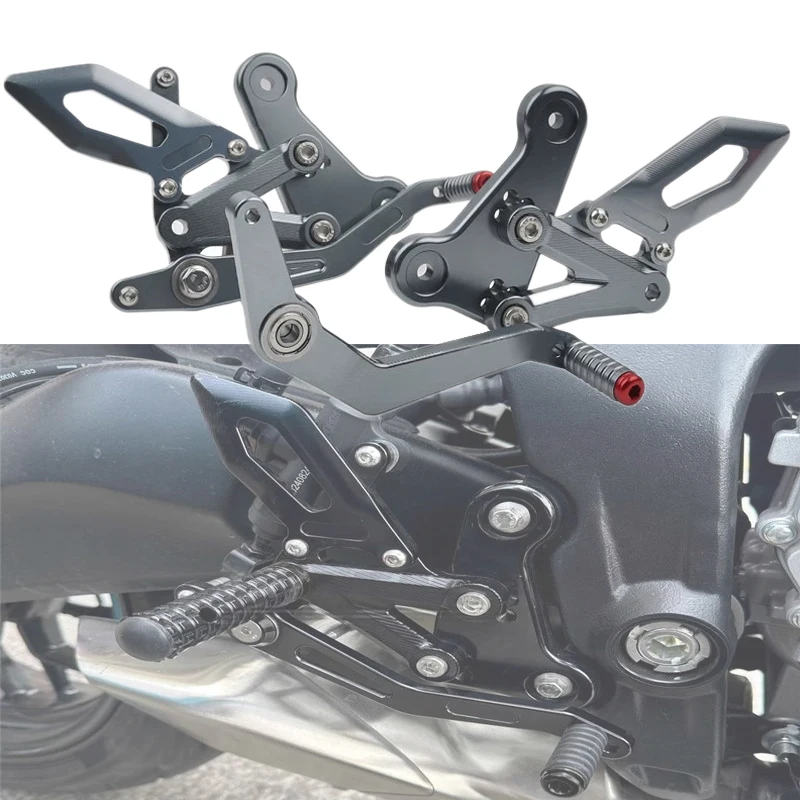 Motorcycle Adjustable Raise Move Back Footrests Rearset Rear Footpeg Foot Rests For 675SR-R 675SRR 675 SR