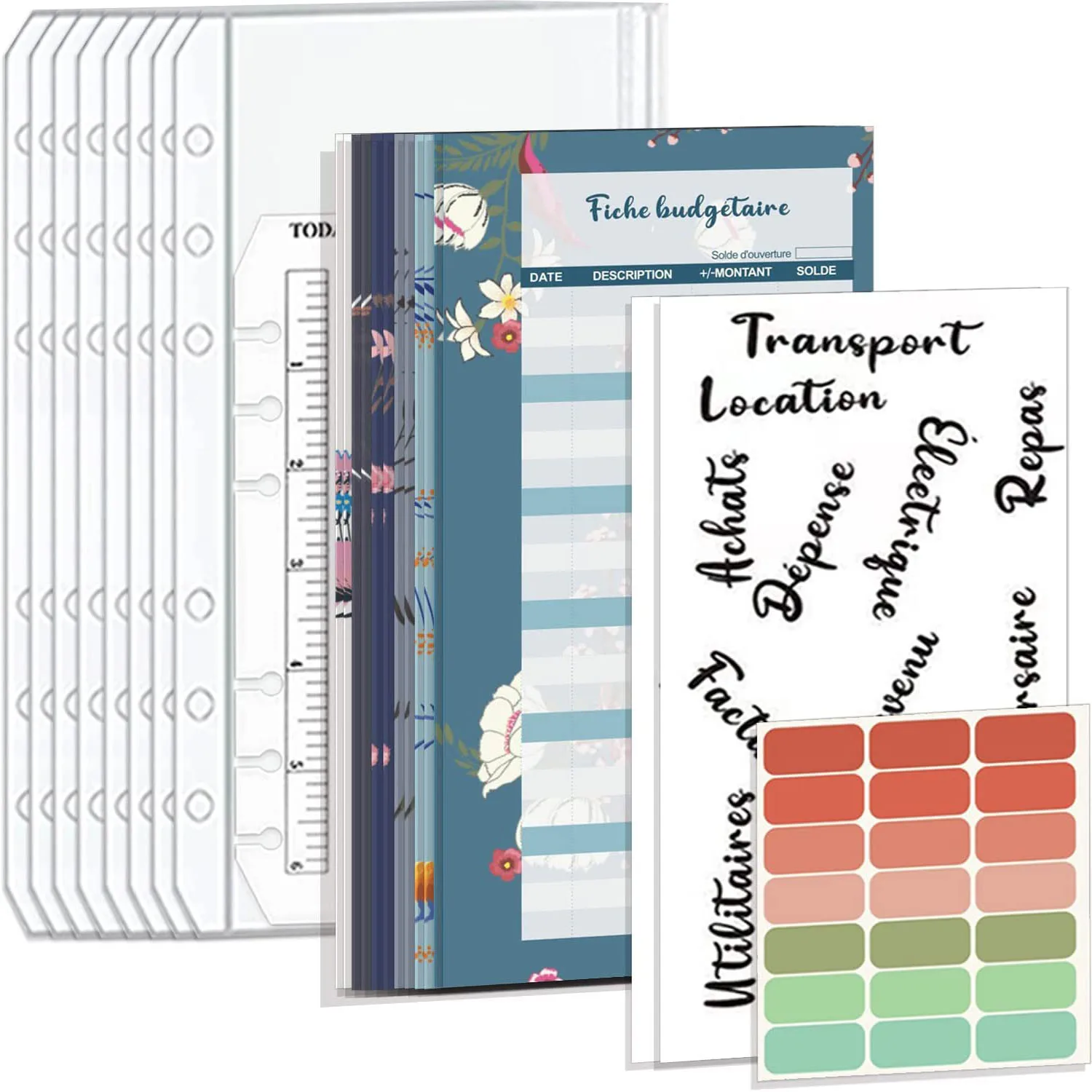 A6 Budget Binder Zak Zak Mappen Voor 6-Ring Notebook Losse Bladzakken Met Uitgave Budget Vellen En Blanco Label