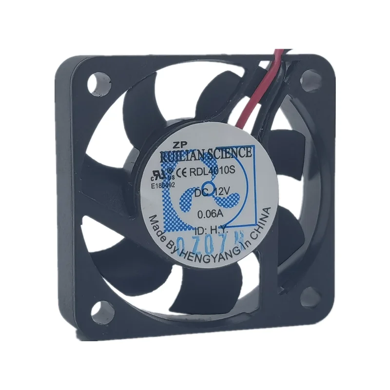 Ventilador silencioso do poder do chassi do processador, RDL4010S, 12V, 0.06A, 4010, 4cm, Novo