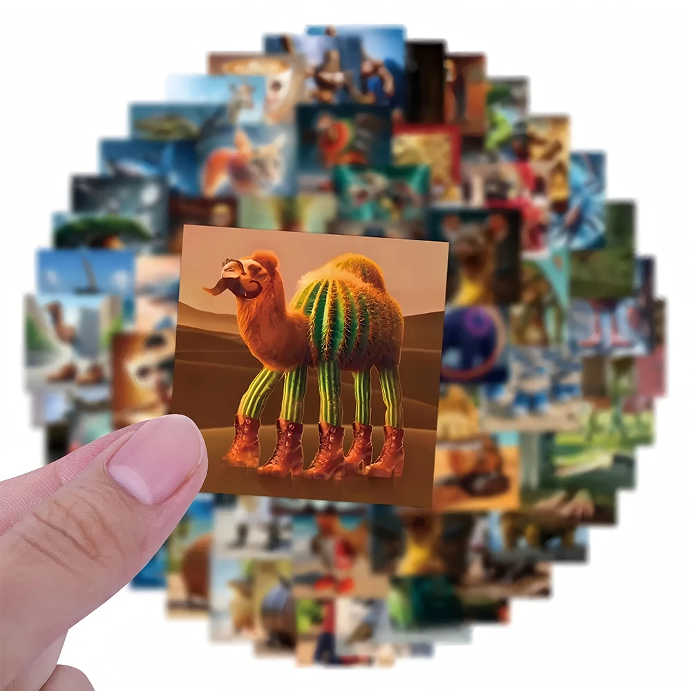 

10/30/80cps Tung Tung Tung Sahur Stickers Creative AI Abstract Brainrot Abstract Decals for Skateboard Waterproof Funny Sticker