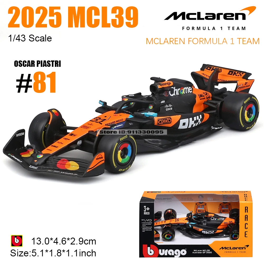 Bburago 1:43 Ölçekli F1 Red Bull RB21 2025 Beyaz Japonya İstasyonu