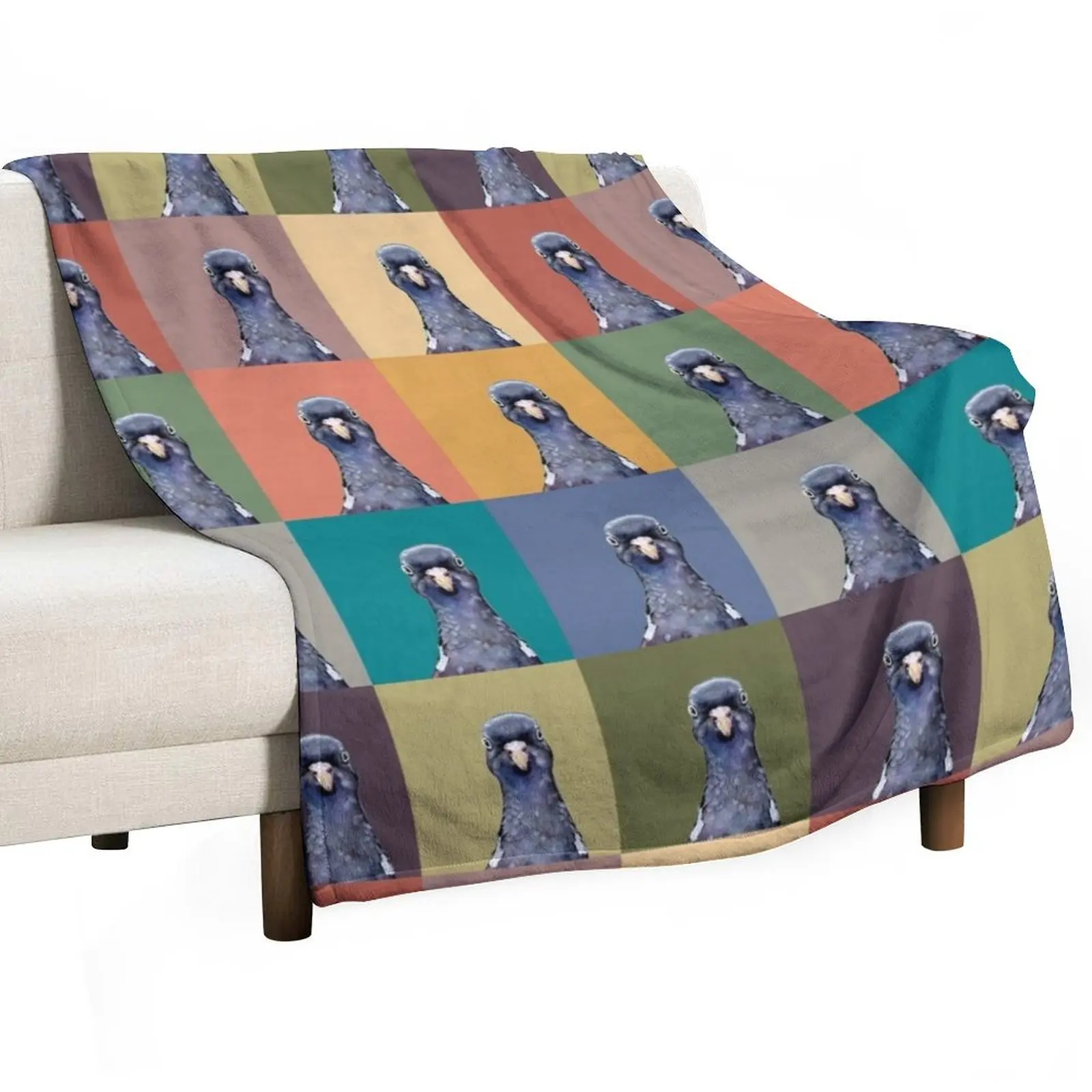 Pop Art Perry Pigeon Throw Blanket sofa bed Hair Decorative Sofa Camping wednesday for winter Blankets