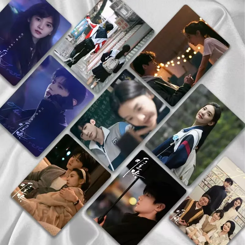 55 pezzi/set Drama The First Frost Laser Lomo Card - Bai Jingting, Zhang Ruonan Carte fotografiche olografiche Regalo per i fan