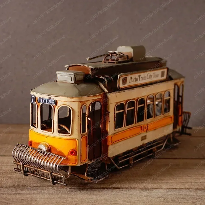 Rustic Industrial Style Iron Car Figurine Steampunk Office Desk Decoration for Men Gift image 3