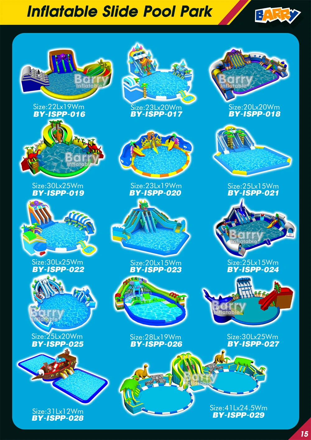 China Manufacturer Inflatable Amusement Park Equipment,  Inflatable Water Park with Pool and Slide