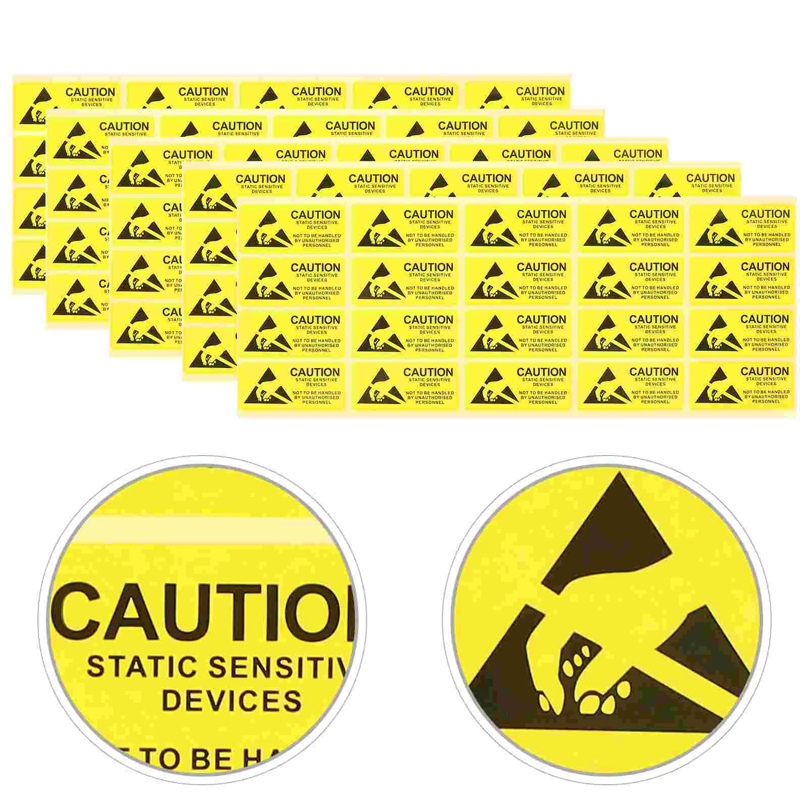 Static Esd Labels Stickers Sensitive Warning Sticker Sign Devices Label Anti Electrostatic Wall Safe Caution Attention Device