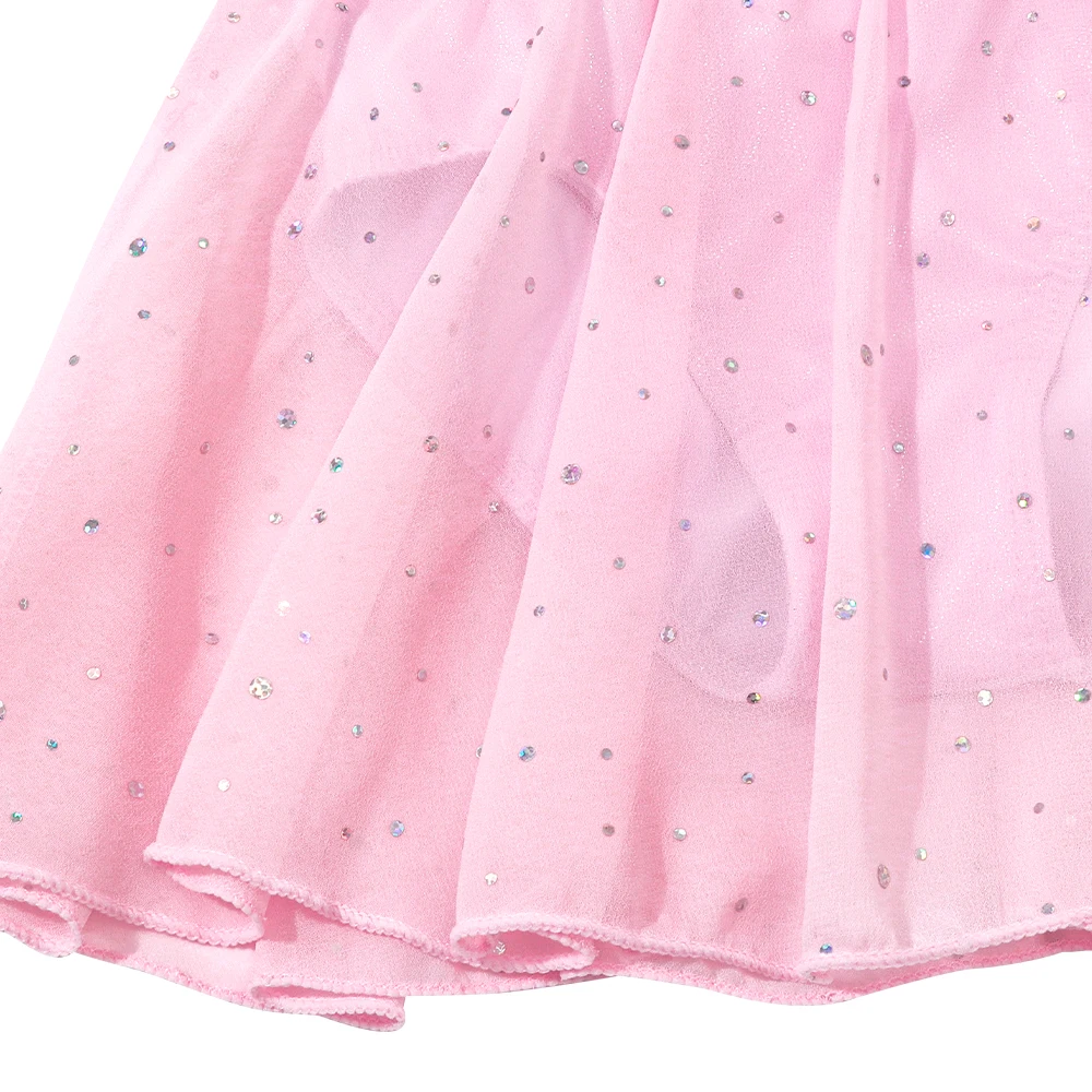 Leotardo de Ballet para niñas, baile, gimnasia, vestidos de baile brillantes para niños, trajes, leotardo con falda tutú, mono de entrenamiento de mariposa