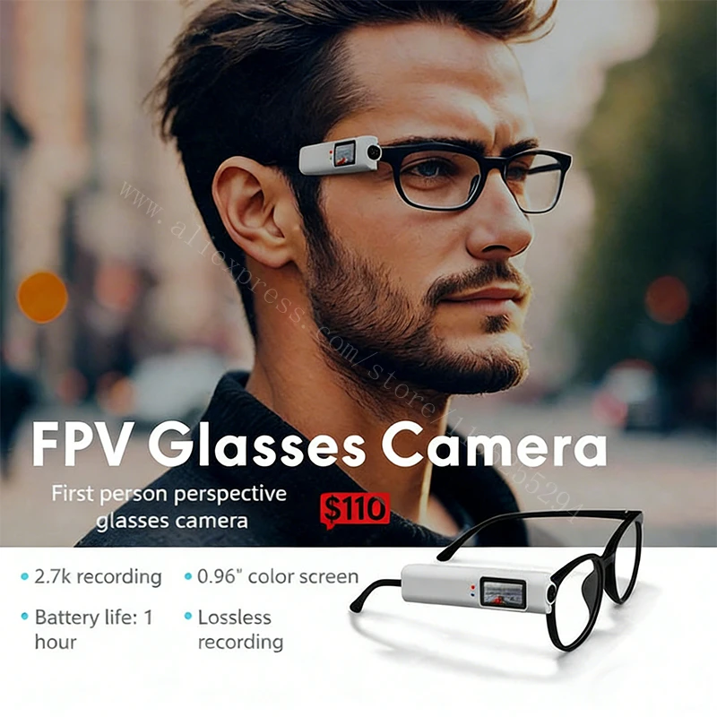 

HD sports glasses Wide-angle first-person view action camera 1080P video CMOS MicroSD Recording Wifi Application Control